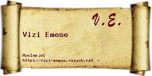 Vizi Emese névjegykártya